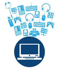 Device design. Gadget icon. White background