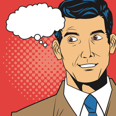 People design. Pop art icon. Retro and Colorfull illustration