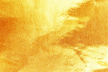 Shiny yellow gold foil texture for background - 112893523
