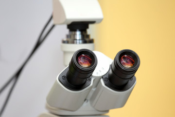 microscope for medical research closeup