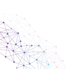 Molecule and communication with connected dots and lines. Science concept for your design.Vector illustration