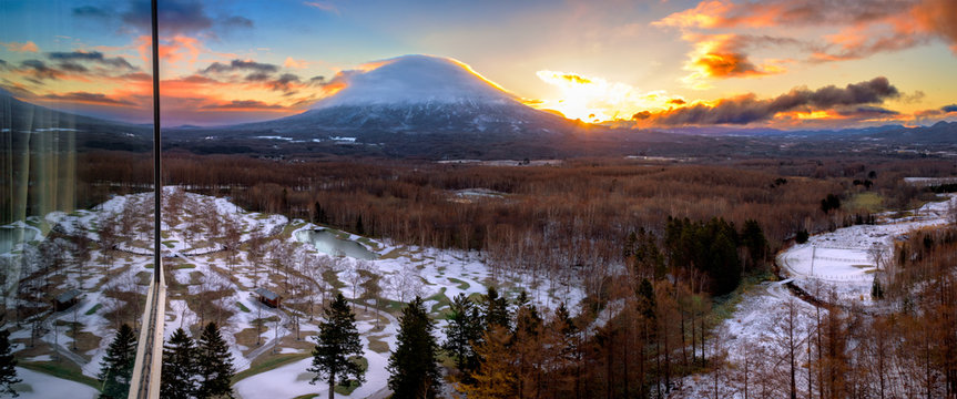 Hirafu, Niseko and Mount Yotei in Hokkaido, Japan