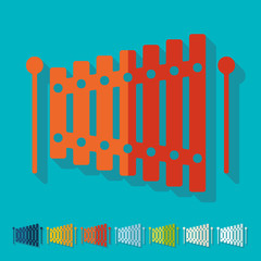 Flat design: xylophone