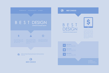 Set of brochure, poster design templates in business style