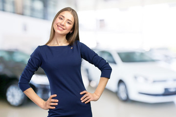 Woman smiling with perfect smile