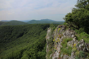 Naklejka premium View from Čierna skala to Little Carpatians mountains, Slovakia