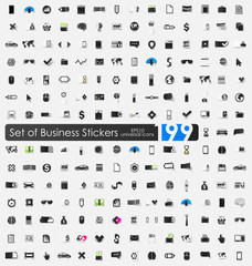 Set of business stickers