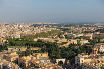 Fototapeta na wymiar Panorama su Roma e sul Gianicolo