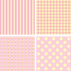 Vector set of 4 background patterns.