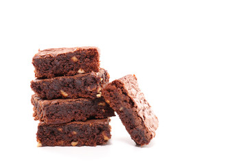 brownie isolated on white