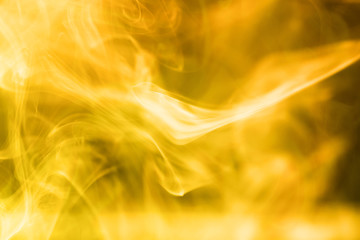 Gold smoke abstract dark background - 112899992