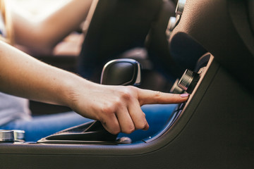 woman driving a car