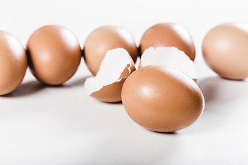eggs isolated on white background