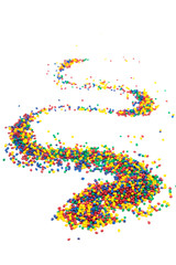 tinted plastic granulate for injection moulding process