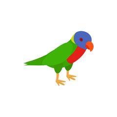 Fototapeta na wymiar Parrot icon, isometric 3d style