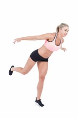 Female athlete jumping