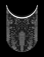 Ethnic geometric neck line embroidery. Vector, illustration.