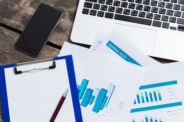 Showing business and financial report. Accounting