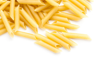 background with raw bright macaroni