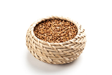 buckwheat isolated on white background