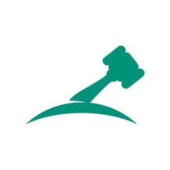 Logo design judge hammer icon symbol law firm