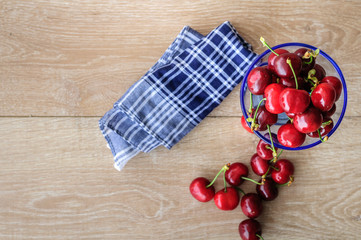 cherries in a vase