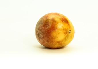 Closeup of passion fruit isolated on white