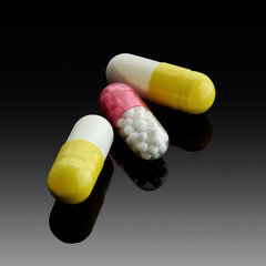 Gelatin capsules.