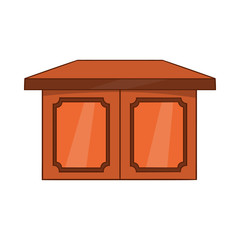 Table for living room icon, cartoon style