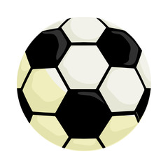 Soccer ball icon, cartoon style