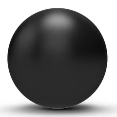 Fotobehang 3d black sphere © DNY3D