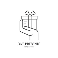 Hand with present