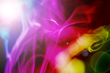 Colorful smoke abstract dark background
