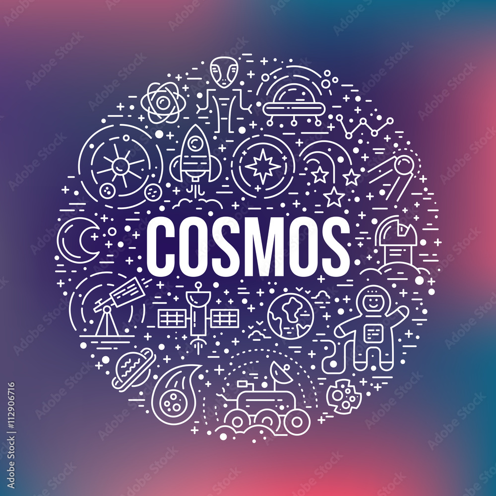 Wall mural cosmos circle concept