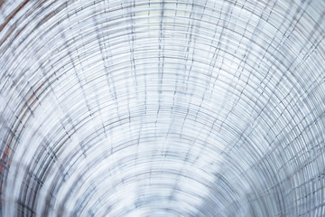 Abstract background from Rolls of wire mesh, blur and shallow de