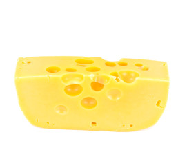 Swiss Cheese Isolated on White Background