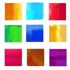 Set watercolorl backgrounds, blocks