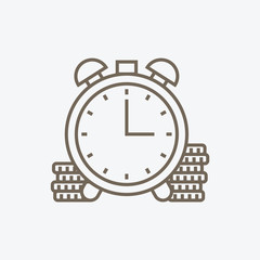 Time Management Icon, Time Is Money