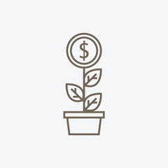 Growth Of Money / Tree Of Money Icon