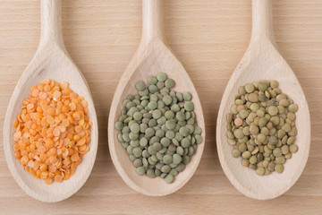 Three kinds of lentil