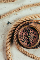 Compass on a gray gradient background