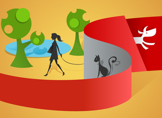 Fantastic paper cut illustrations low poly style