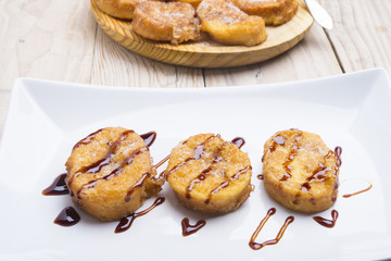 plate with torrijas, typical spanish