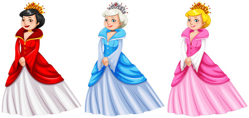 Queens in different costumes