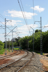 rails stretching into the distance