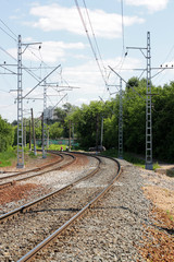 rails stretching into the distance