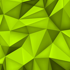 Plakat Low polygon shapes background, triangles mosaic, vector design, creative background, templates design, green wallpaper