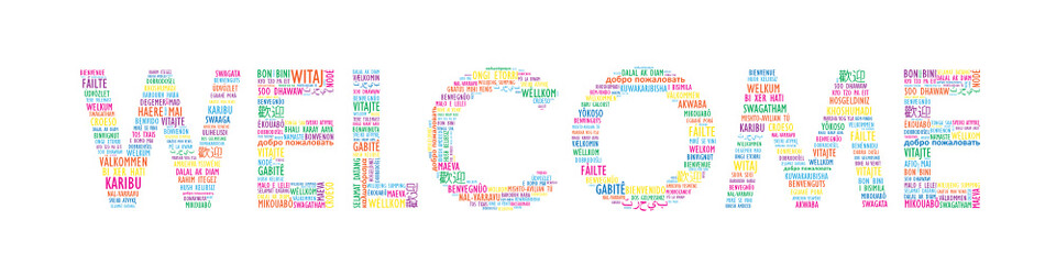 "WELCOME" Tag Cloud translated into many languages © Web Buttons Inc