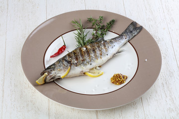 Grilled seabass
