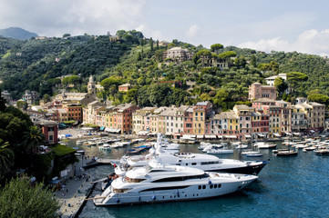 Fototapeta na wymiar Luxury yacths in Portofino